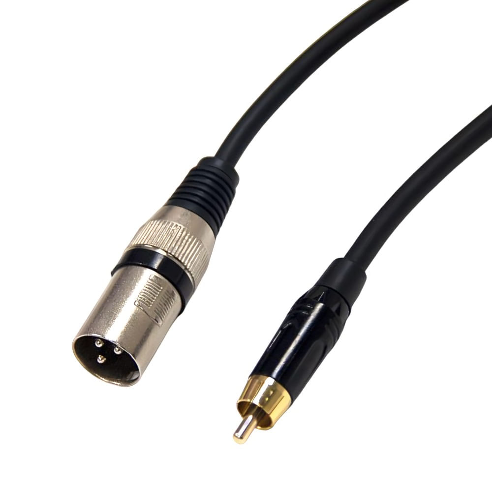 Cabo XLR Macho x RCA Macho 3,0 Metros